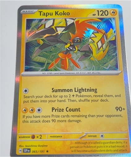 2024 Pokémon TCG Surging Sparks #065 Tapu Koko — front