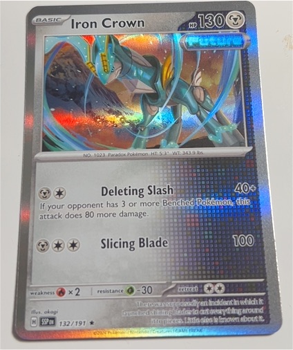 2023 Pokémon Sv08 Surging Sparks #132 Iron Crown — front