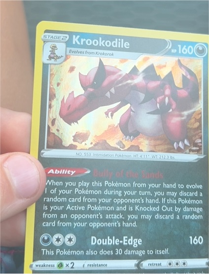Krookodile 113/195 Silver Tempest Holo Rare — front