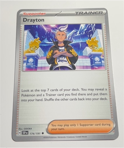 2024 Pokémon Surging Sparks #174 Drayton — front