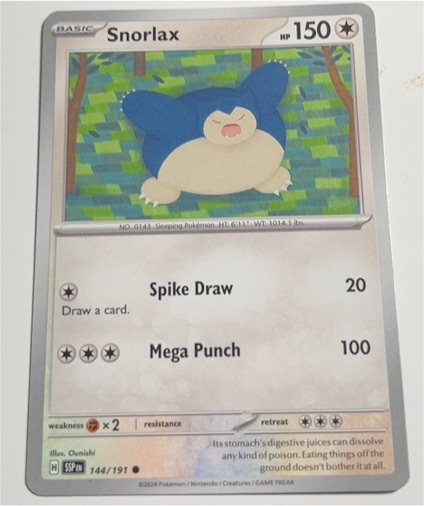 2024 Pokémon Surging Sparks #144 Snorlax — front