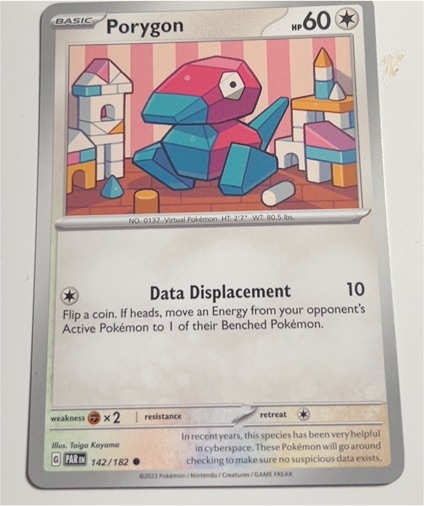 2023 Pokémon SV04: Paradox Rift #142 Porygon — front