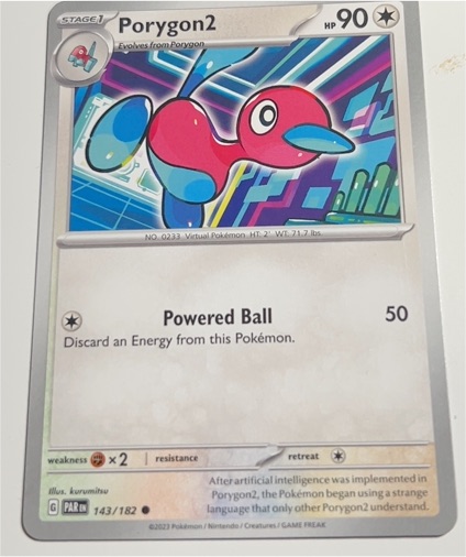 2023 Pokémon TCG Paradox Rift #143 Porygon2 — front