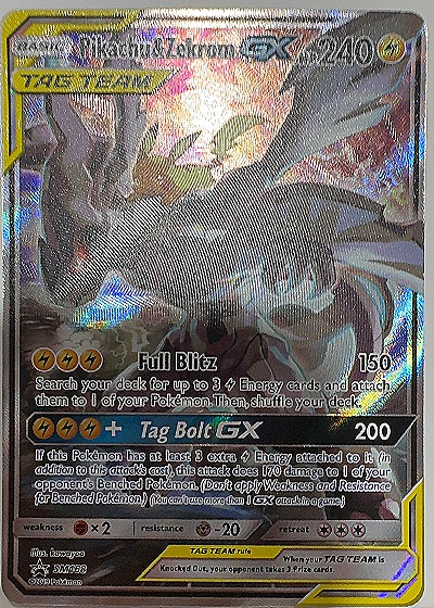 2018 Pokémon Sun & Moon SM168 Pikachu & Zekrom GX — front