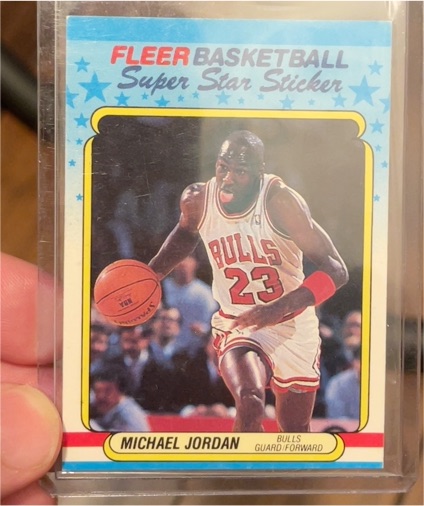 1988 Fleer Super Star Sticker #7 Michael Jordan — front