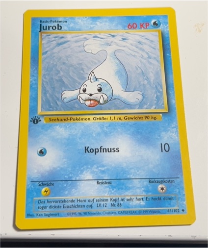 1999 Pokémon Base Set #41 Jurob — front