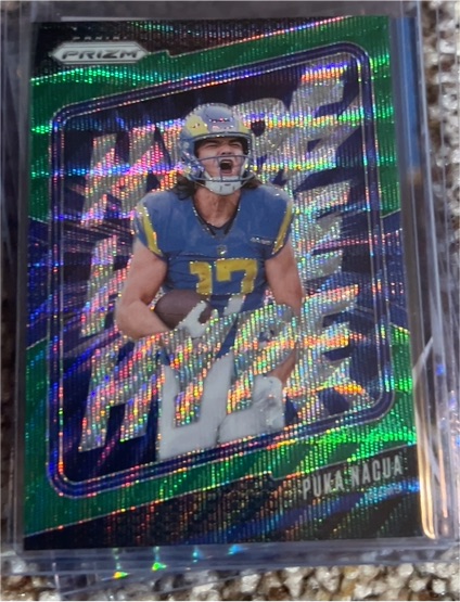 2024 Panini Prizm #3 Puka Nacua Hype Green Wave Prizm — front