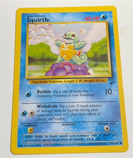 1999 Pokémon Base Set 2 #93 Squirtle — front