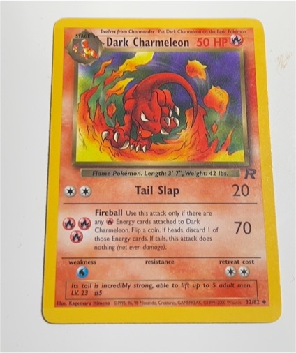 1999 Pokémon Team Rocket #32 Dark Charmeleon — front