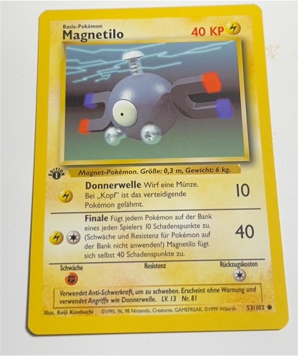 1999 Pokémon #53 Magnemite — front