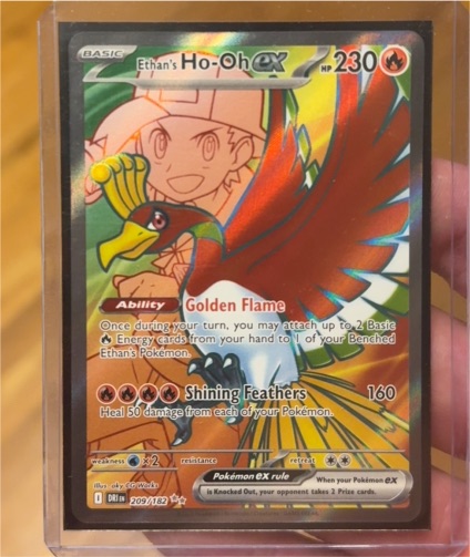 2025 Pokémon Destined Rivals #209/182 Ethan's Ho-Oh ex — front