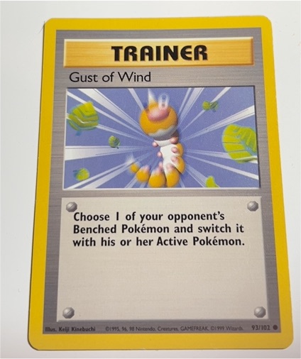 1999 Pokémon Base Set #93 Gust of Wind — front