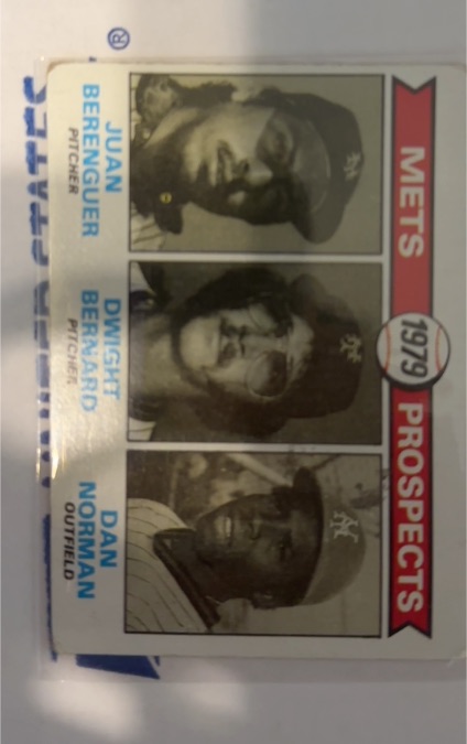 1979 Topps #721 Mets 1979 Prospects Juan Berenguer / Dwight Bernard / Dan Norman — front