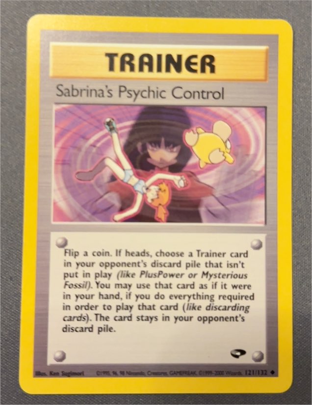 2000 Pokémon Gym Challenge #121 Sabrina's Psychic Control — front