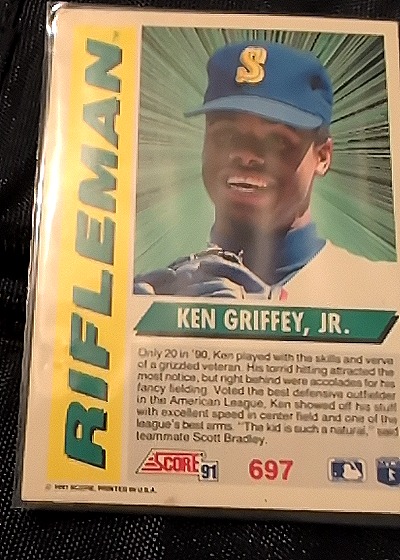 1991 Score #697 Ken Griffey, Jr. Rifleman — back