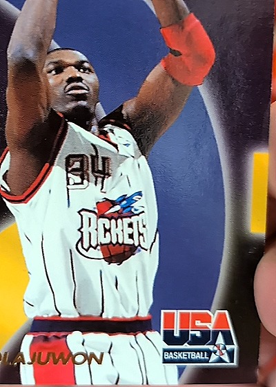 1992 Upper Deck USA Basketball #4 Hakeem Olajuwon — back