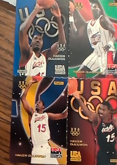 1996 SkyBox USA Quads #Q6 Hakeem Olajuwon — front