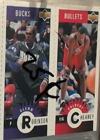 1996-97 Collector's Choice #M47 / M90 Glenn Robinson / Calbert Cheaney — front