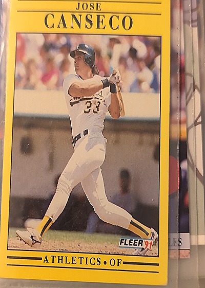 1991 Fleer #5 Jose Canseco — front