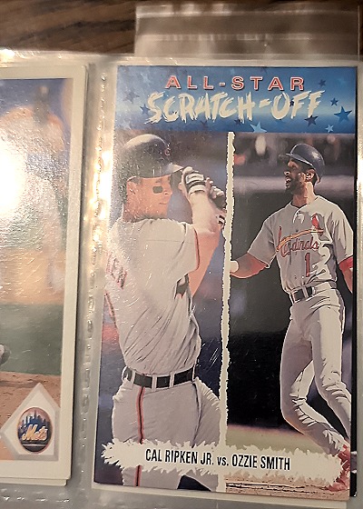 1993 Upper Deck All-Star Scratch-Off #AS6 Cal Ripken Jr. vs. Ozzie Smith — front