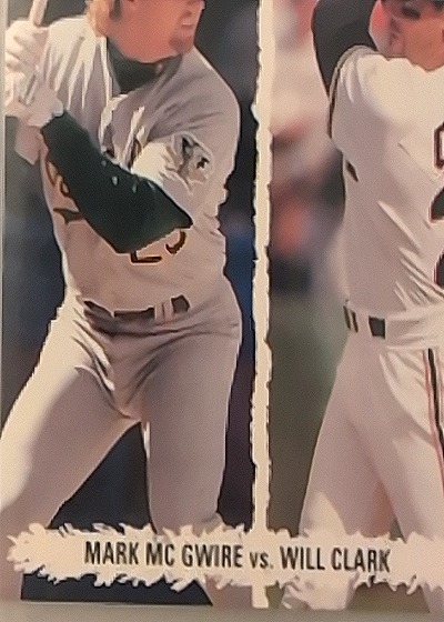 1992 Donruss #2 Mark McGwire vs. Will Clark — front