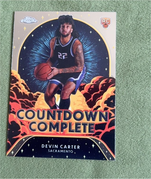 2024-25 Topps Chrome #CC-20 Devin Carter Countdown Complete — front