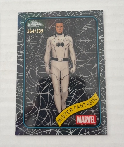 2025 Topps Chrome Marvel #89 Mister Fantastic Spider Web — front