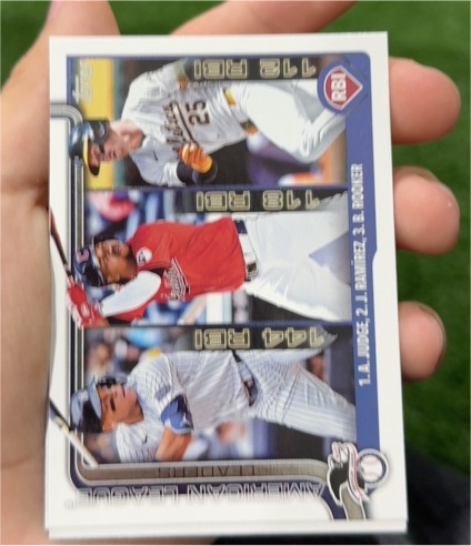 2025 Topps Series 1 #29 AL RBI Leaders Aaron Judge/Jose Ramirez/Brent Rooker — front