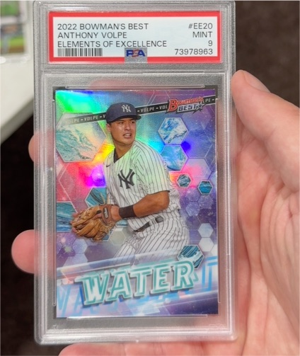 2022 Bowman's Best #EE-20 Anthony Volpe Elements of Excellence Water — front