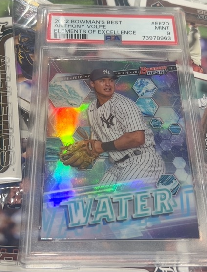 2022 Bowman's Best #EE20 Anthony Volpe Elements of Excellence Water — front