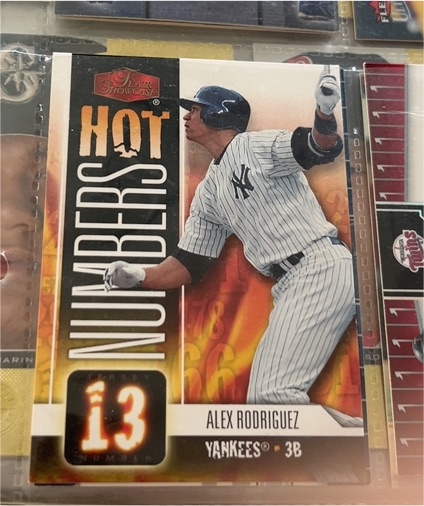 2006 Flair Showcase Hot Numbers #HN-2 Alex Rodriguez — front