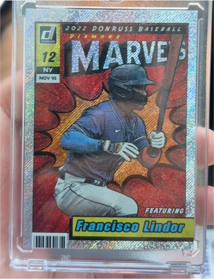 2022 Donruss #M-10 Marvels Diamond Francisco Lindor — front