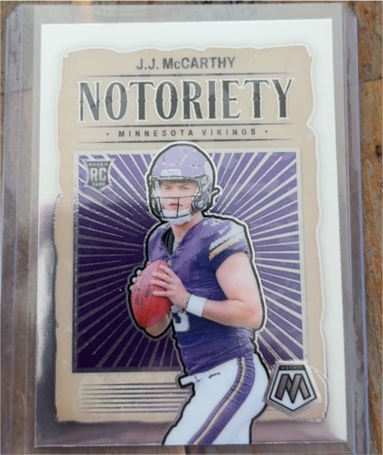 2024 Panini Mosaic Notoriety #21 J.J. McCarthy — front