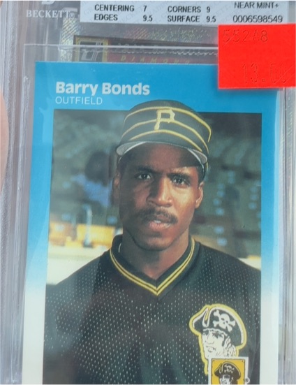 1987 Fleer #604 Barry Bonds Rookie Card — front