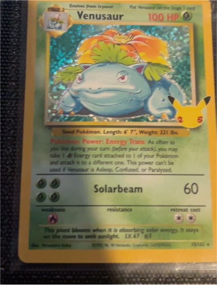1999 Pokémon #15 Venusaur — front