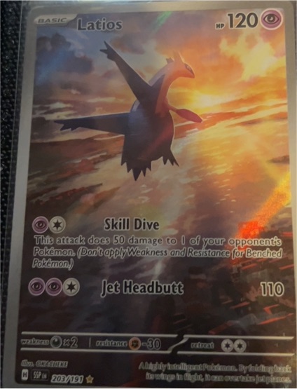 2024 Pokémon #203 Latios Illustration Rare Surging Sparks — front
