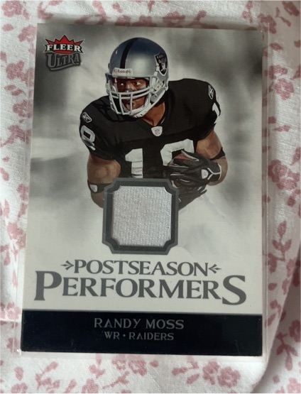 2006 Fleer Ultra #UPP-RM Randy Moss Postseason Performers Jerseys — front