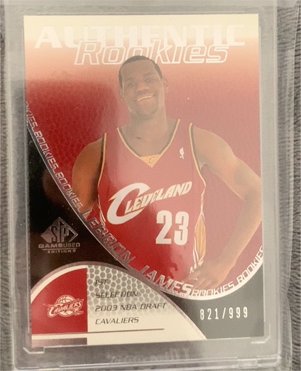 2003 SP Game Used Edition Authentic Rookies #107 LeBron James — front