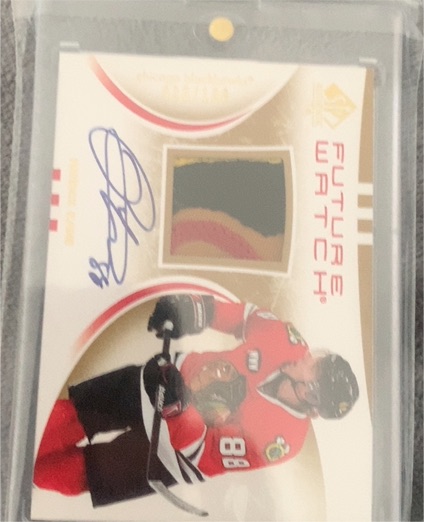 2007-08 Upper Deck SP Authentic Future Watch Auto Patch Patrick Kane — front