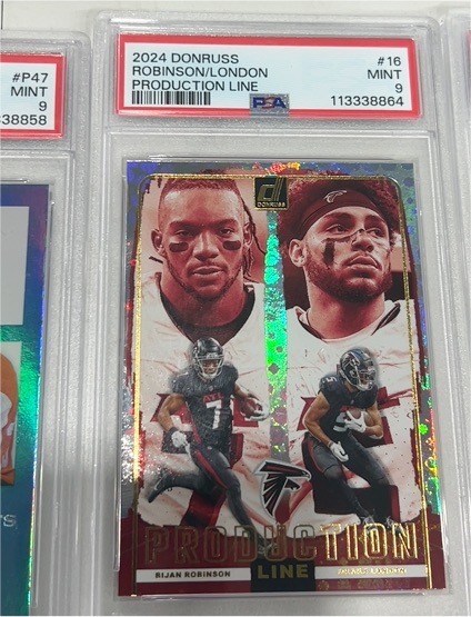 2024 Donruss #16 Bijan Robinson/Drake London Production Line — front