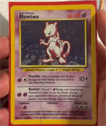 1999 Pokémon #10 Mewtwo — front