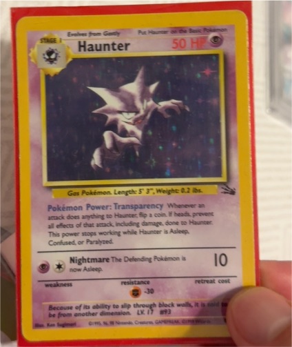 1999 Pokémon Fossil #6 Haunter — front