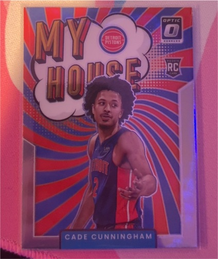 2021-22 Panini Donruss Optic #16 Cade Cunningham My House Rookie Card — front