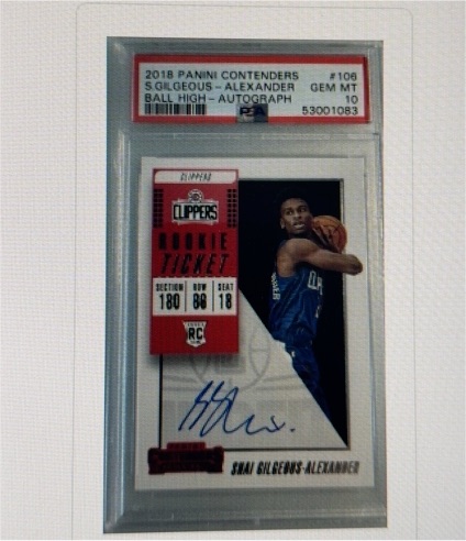 2018 Panini Contenders #106 Shai Gilgeous-Alexander — front
