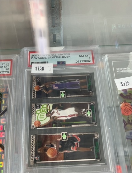 2003 Topps Rookie Matrix Dwyane Wade/LeBron James/Chris Bosh — front
