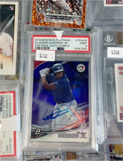 2016 Bowman Platinum #TPAVG Vladimir Guerrero Jr. — front