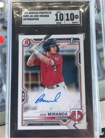 2021 Bowman Paper Prospect Auto #PAPR-JM Jose Miranda — front