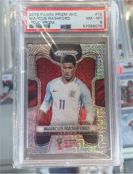 2018 Panini Prizm World Cup #72 Marcus Rashford Mojo Prizm — front