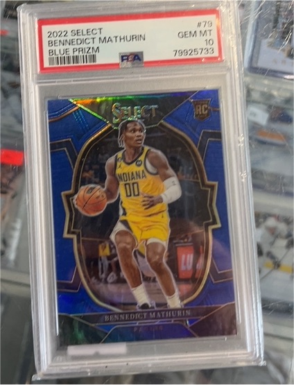 2022 Panini Select #79 Benedict Mathurin Blue Prizm — front