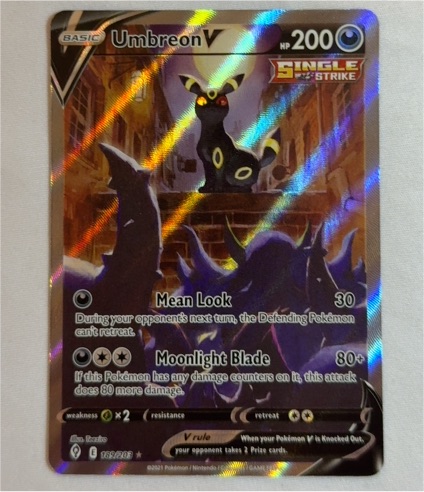 2021 Pokémon TCG Sword & Shield Evolving Skies #189 Umbreon V — front